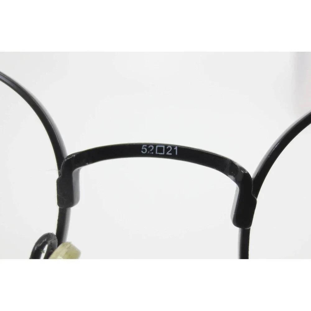 MM 20203 BK Round Matte Black Metal Eyeglass Frames 52-21-140 Mens Womens